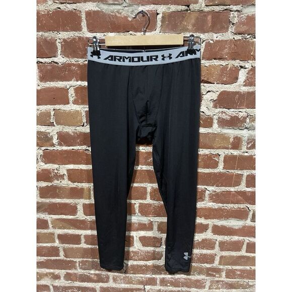 Under Armour Youth Boys Black  Compression Pants Size XL - Picture 1 of 3